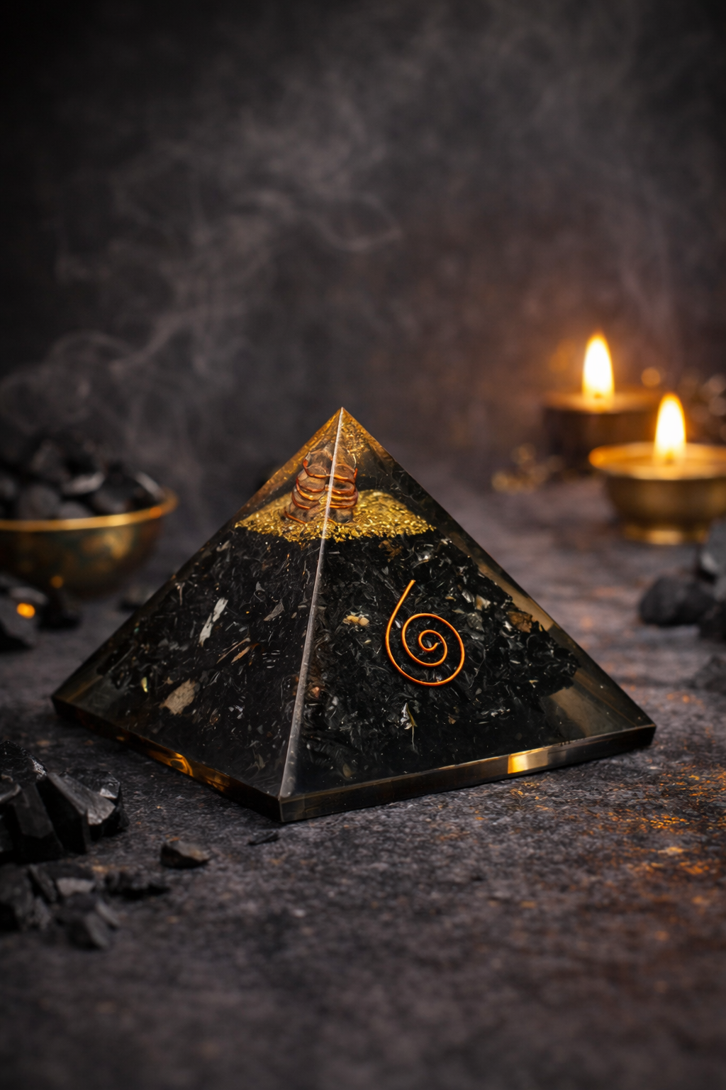 Black Obsidian Pyramid