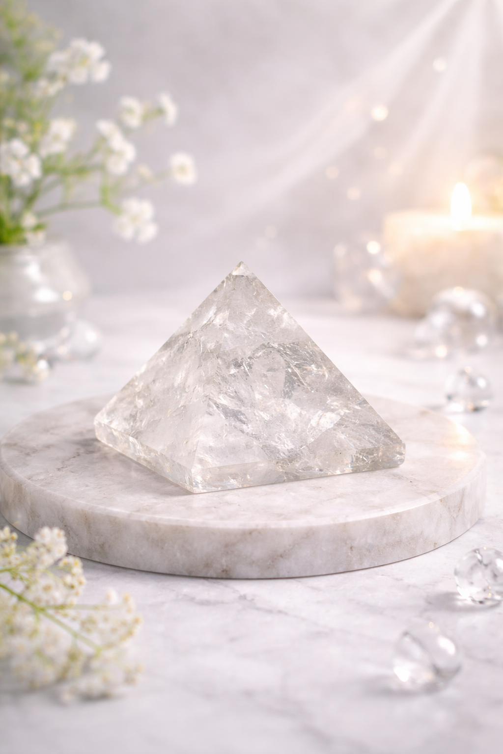 100% Pure Sphatik Pyramid